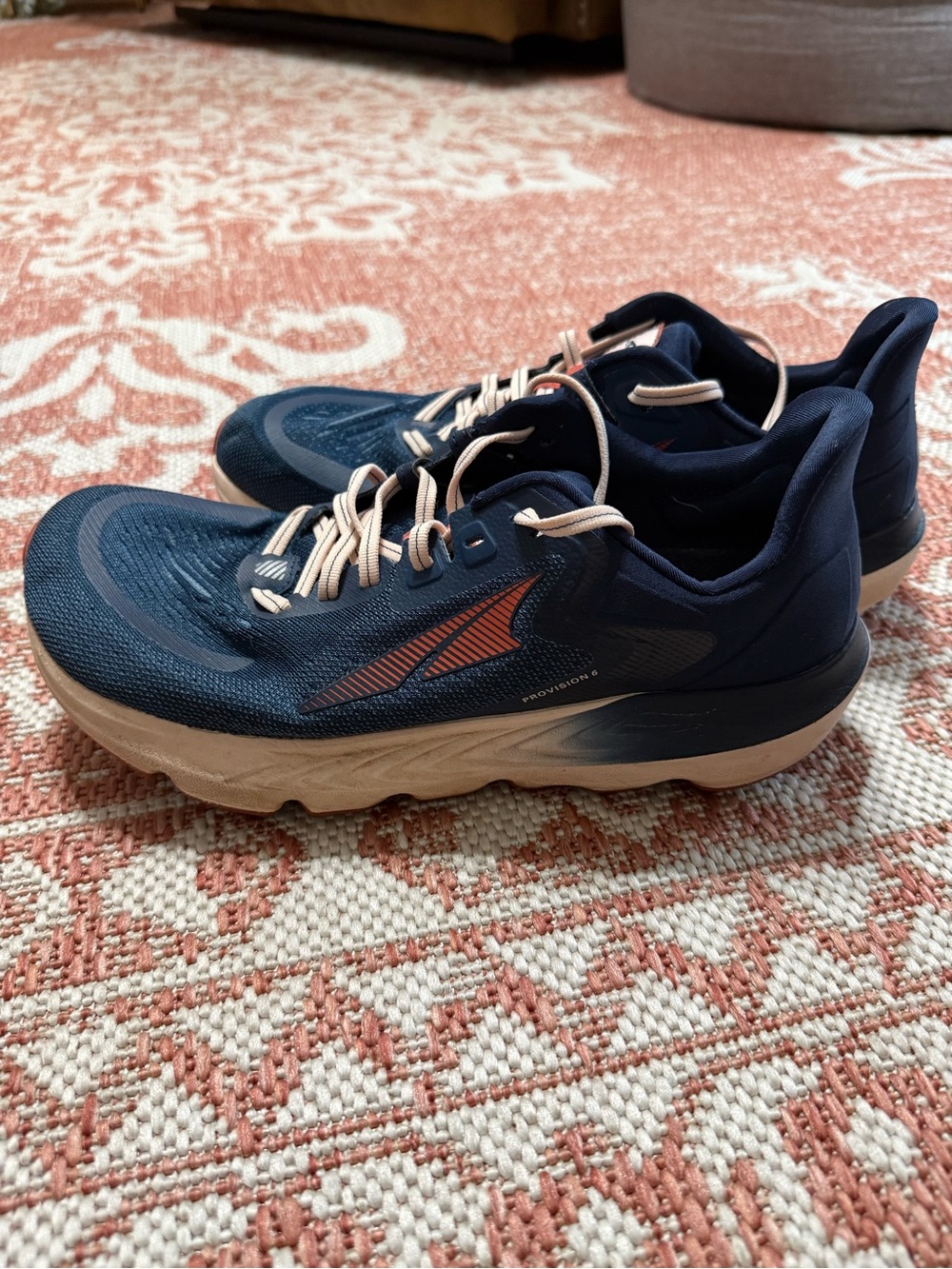 Altra Navy and Peach Running Shoes